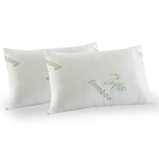 Royal Comfort Bamboo-Covered Memory Foam Pillow 2-Pack