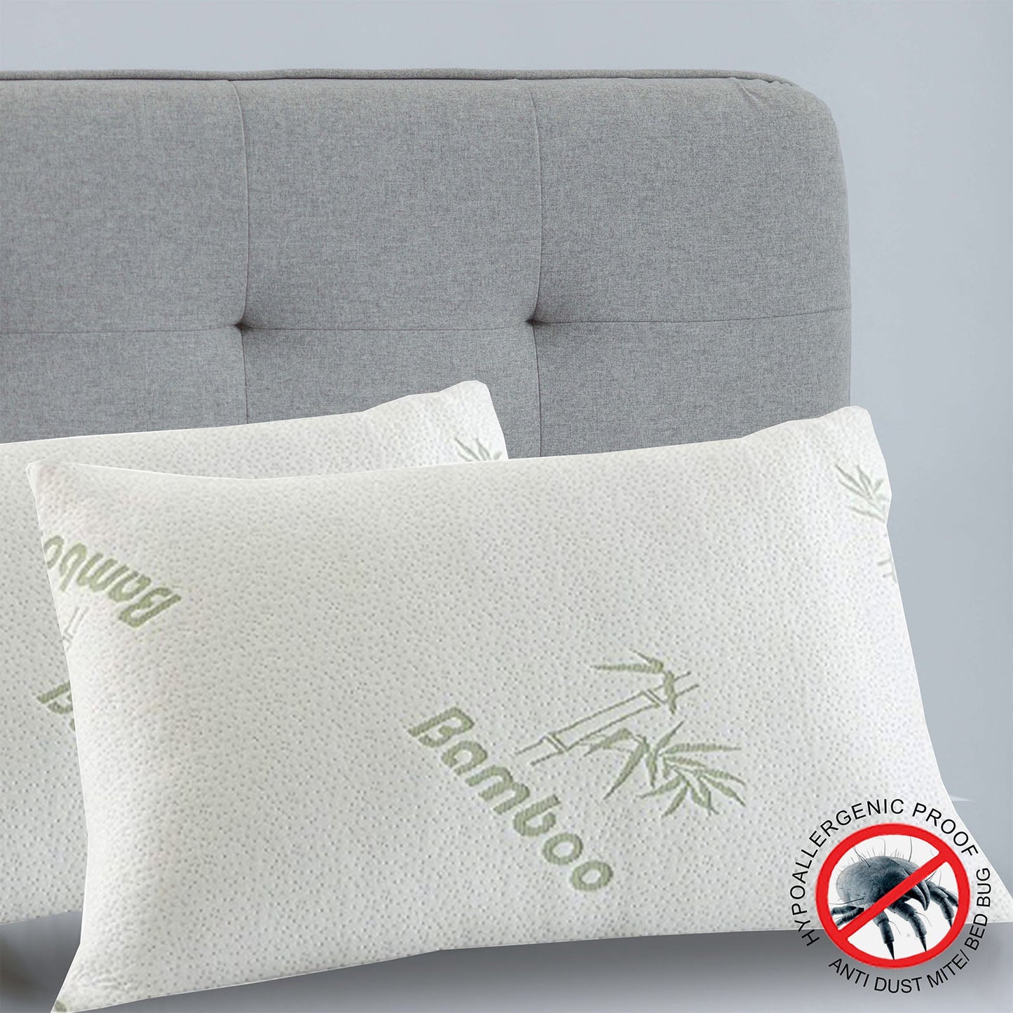 Royal Comfort Bamboo-Covered Memory Foam Pillow 2-Pack