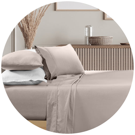 Renee Taylor 1500 Thread Count Cotton Blend Sheet Set King Stone