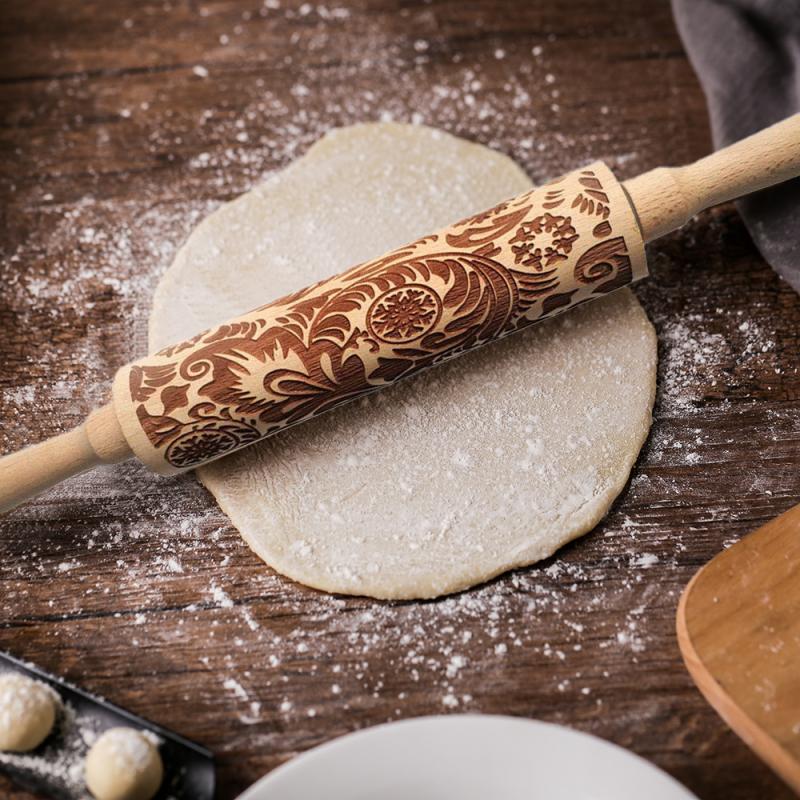 Christmas Snowflake Boho Mandala Printed Rolling Pin