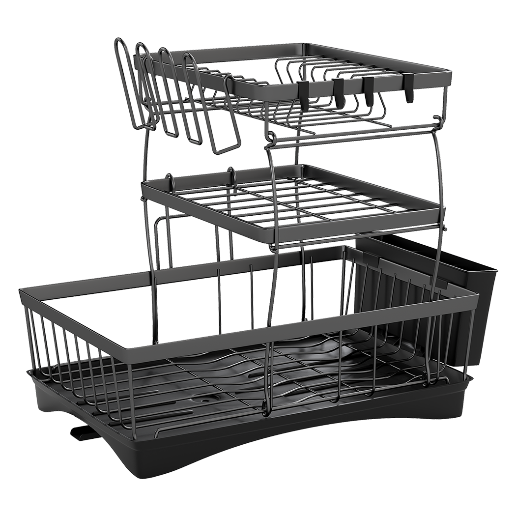 Toque Dish Drying Rack Plate Drainer Cup Holder