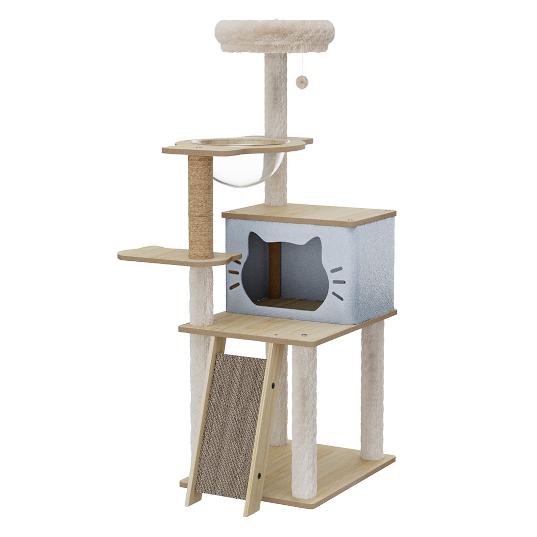 Pawz Cat Tree Tower Scratcher Wood Condo House 120Cm