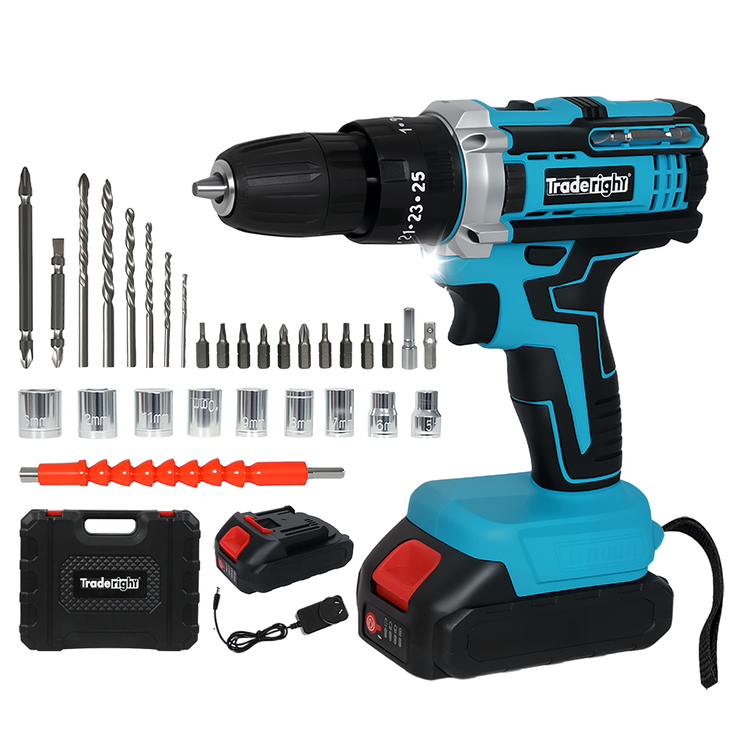 Traderight 21V Cordless Drill Driver Set 22.0Ah Battery