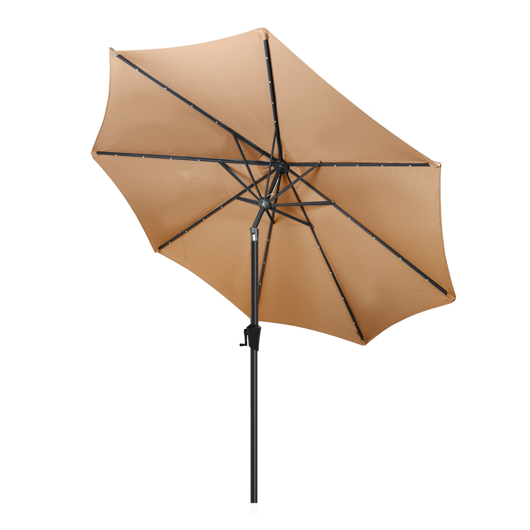 Centra 3M Led Outdoor Umbrella Base Stand Khaki