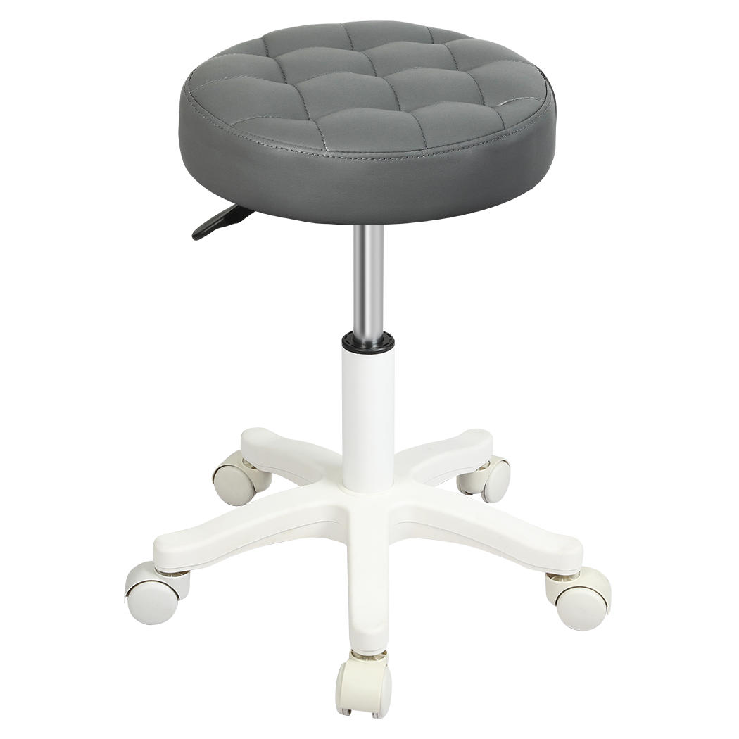 Rolling Bar Stool Grey