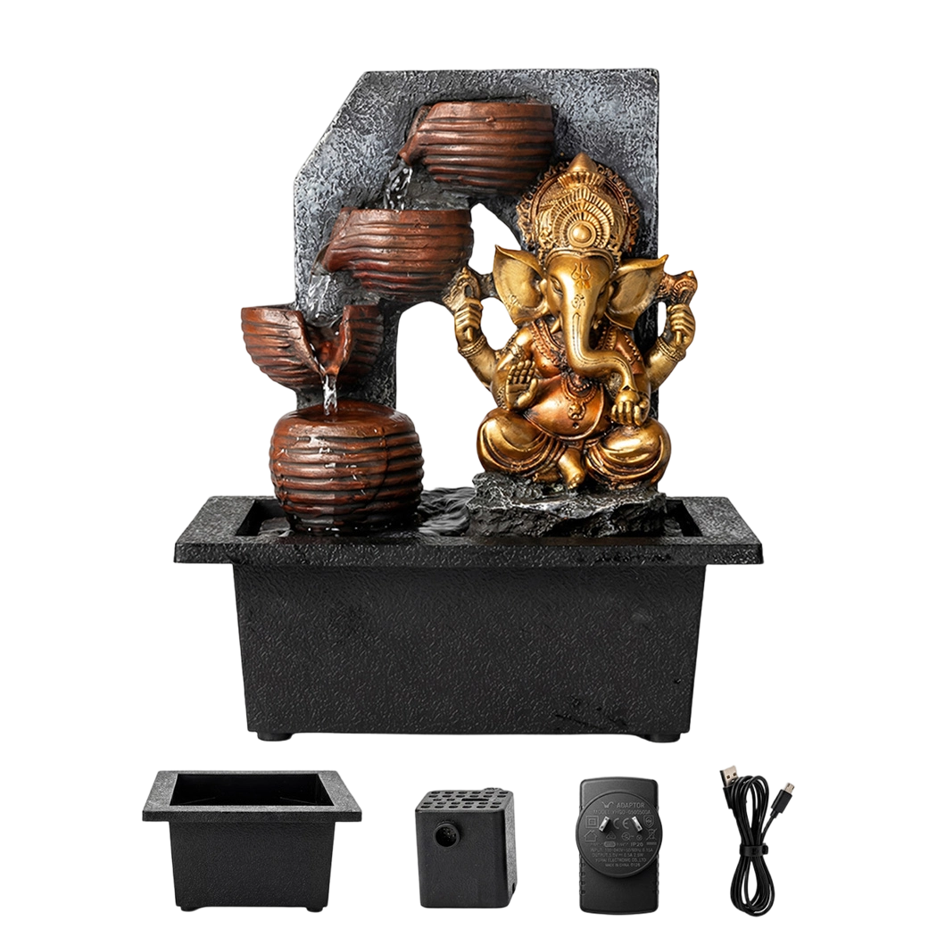 Spector Desktop Fountain Led Tabletop Zen Mini Water For Office & Living Room