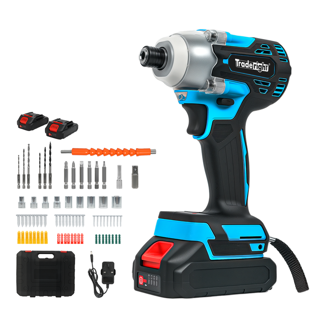 Traderight 21V Impact Driver Cordless400nm2x2.0Ahkit