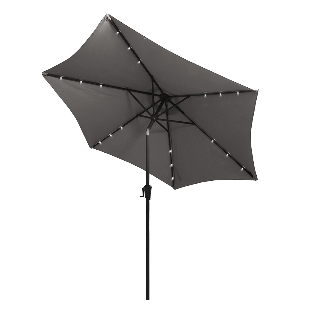 Centra 2.7M Led Outdoor Umbrella Base Stand Grey