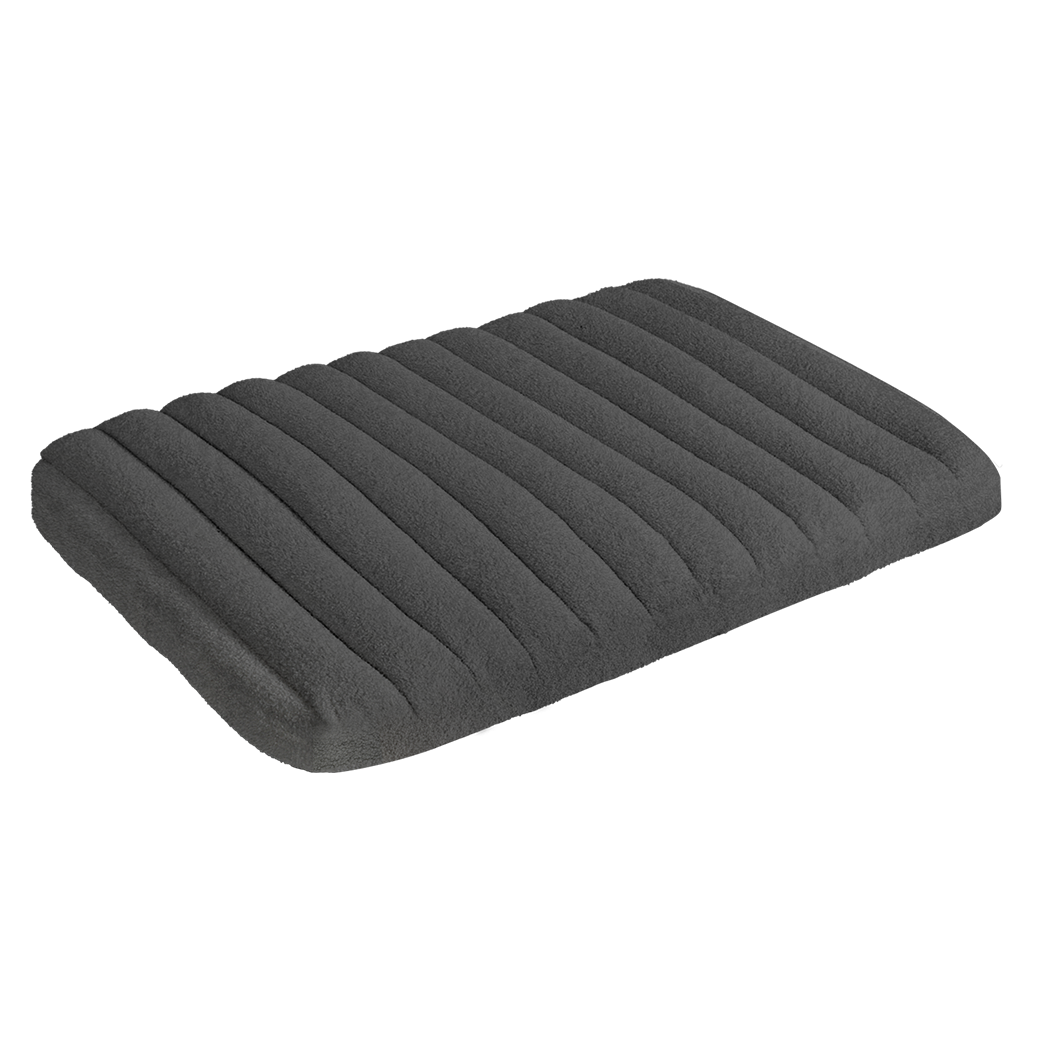 Pawz L Size Orthopedic Dog Bed With Sherpa Plush Removable Cover In Grey