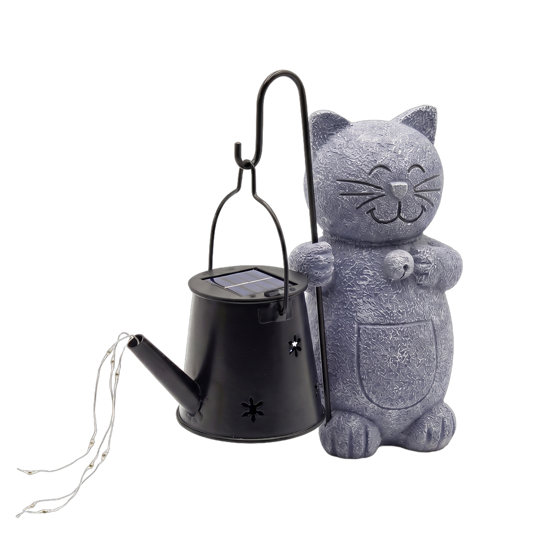 Emitto Cat Solar Garden Statue Weatherproof Led Light Decor