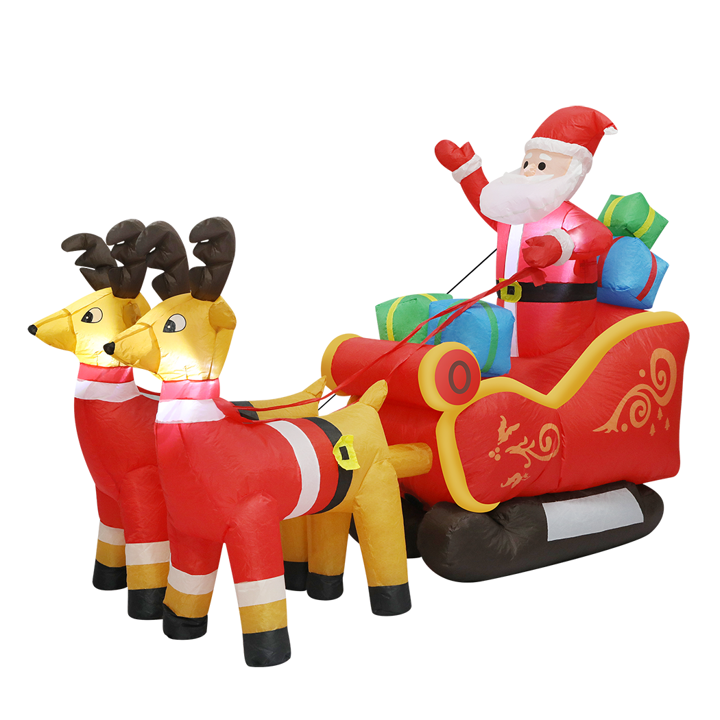 Santaco Led Inflatable Sleigh Reindeer 2.2M