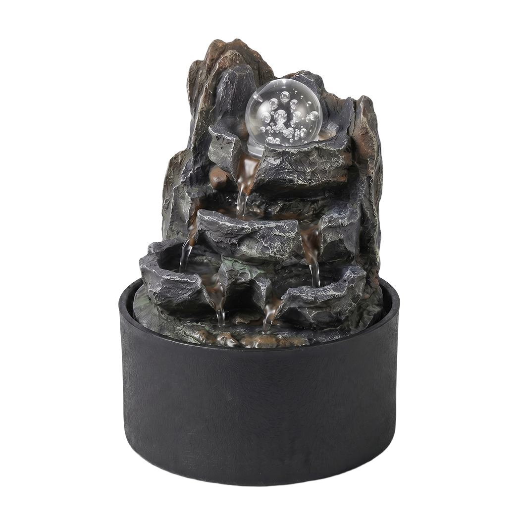 Spector Tabletop Water Fountain 3 Flow Levels Resin Indoor