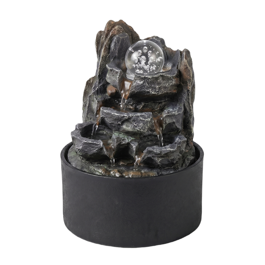 Spector Tabletop Water Fountain 3 Flow Levels Resin Indoor