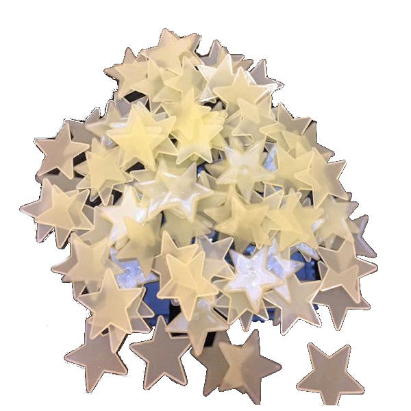 50Pcs 3D Stars Glow In The Dark Wall Stickers Luminous Fluorescent Decor