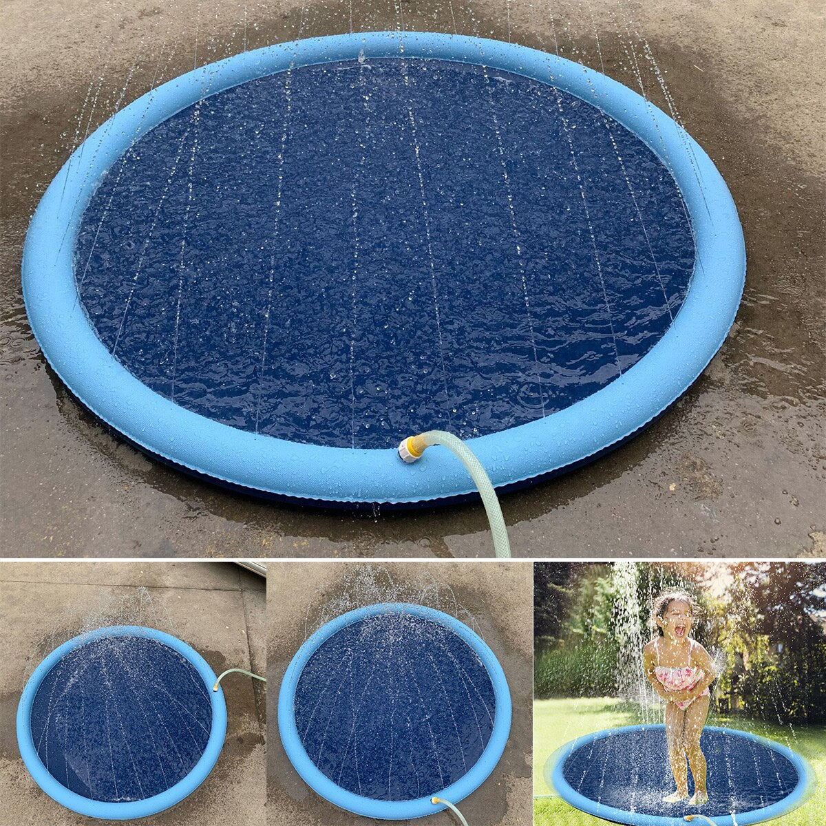 150Cm Blue Water Sprinkler Outdoor Play Mat For Kids Dogs And At Heart