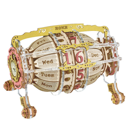 Rokr Time Engine Calendar 3D Wooden Puzzle Model Toys For Children Kids Lc801