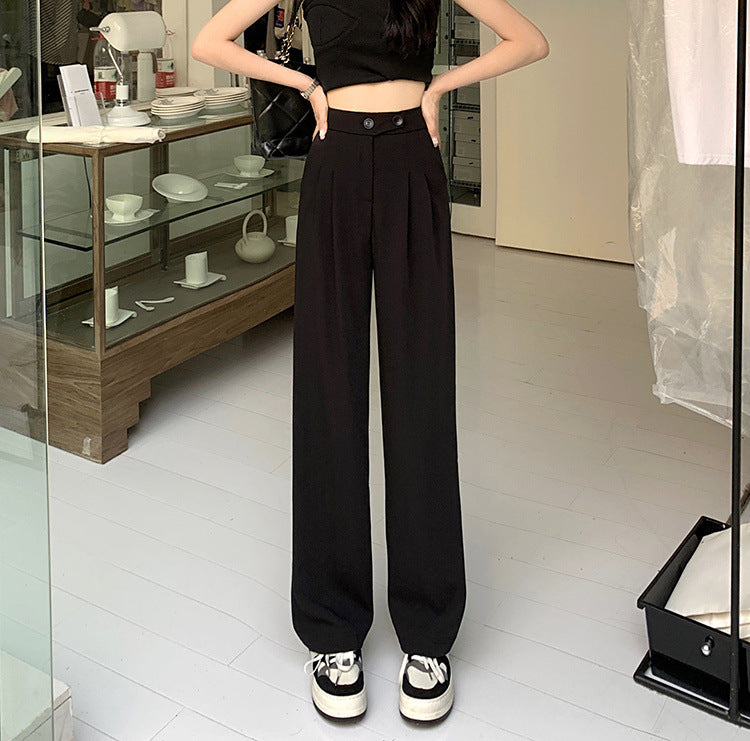 Womens New High Waist Loose Drape Suit Wide Leg Pants Product Information Size