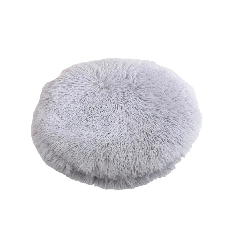 Soft Plush Round Cat Bed Mat For Small Dogs Cats Cozy Fleece Pet Sleeping Kitten Puppy Nest Warm Cushion Accessories