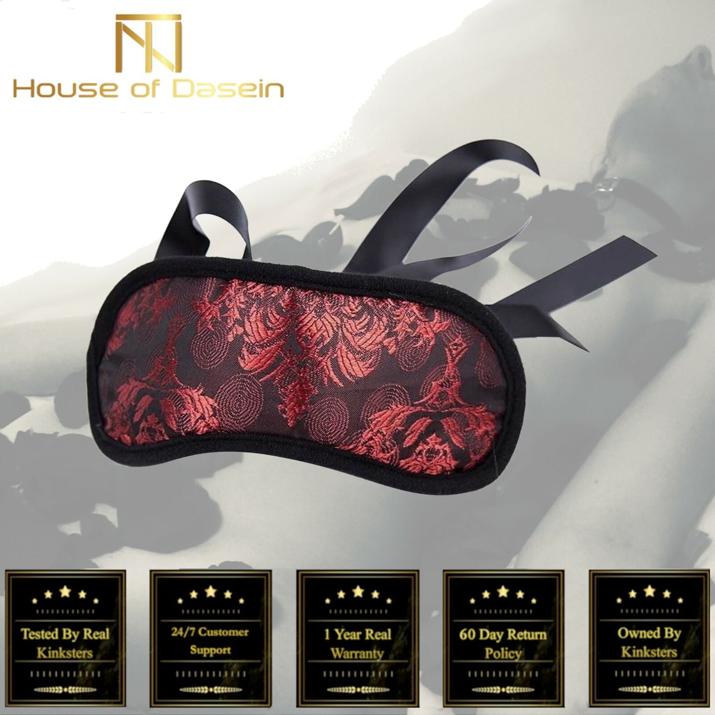 Bdsm Blindfold Sexy Red Eye Sleeping Mask Bondage Kink Fetish Restraints