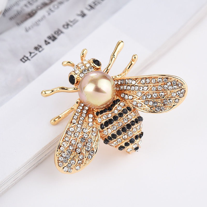 Animal Bee Brooch Pin Accessories Alloy With Diamond Inlay