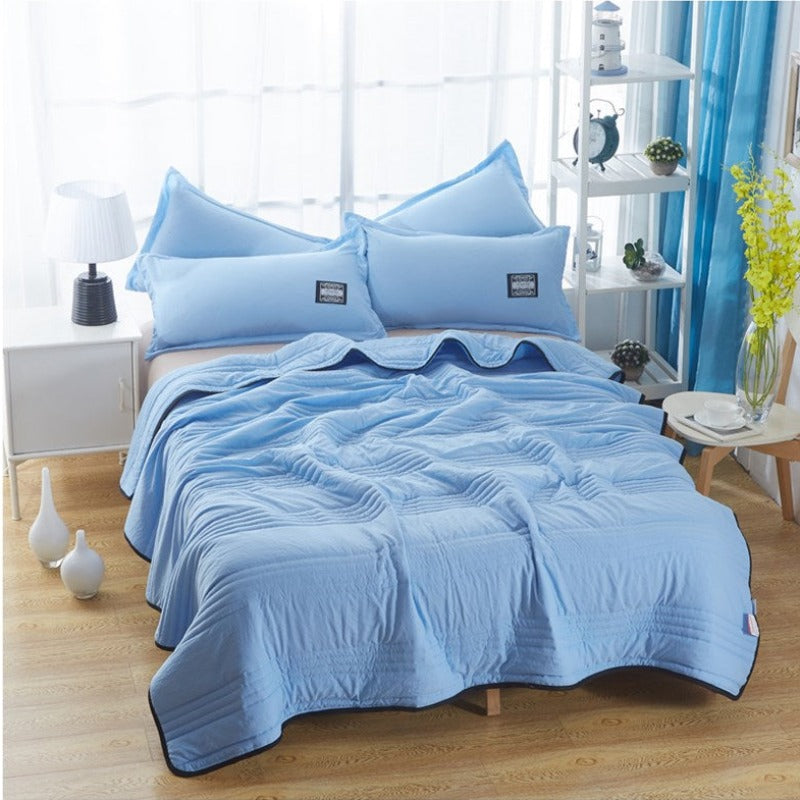 1 Sets of Hod Health & Home 1 Sets Of Cooling Blankets Pure Color Summer Quilt Plain Compressible