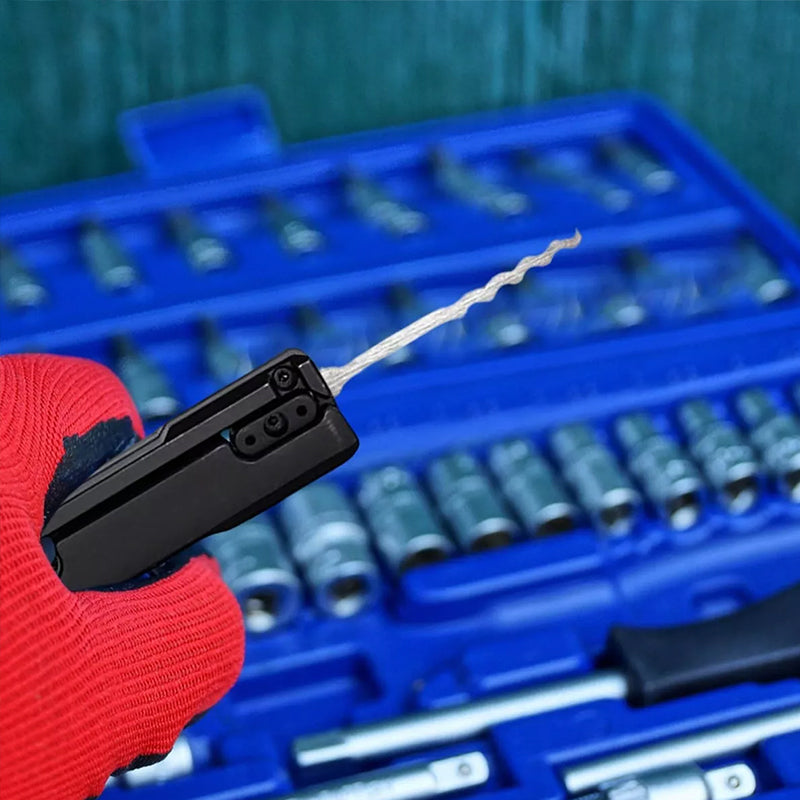 Essential Stainless Steel Multi Tool: Quick Flip Grav Pick Door Keys Lock Rake. Durable.