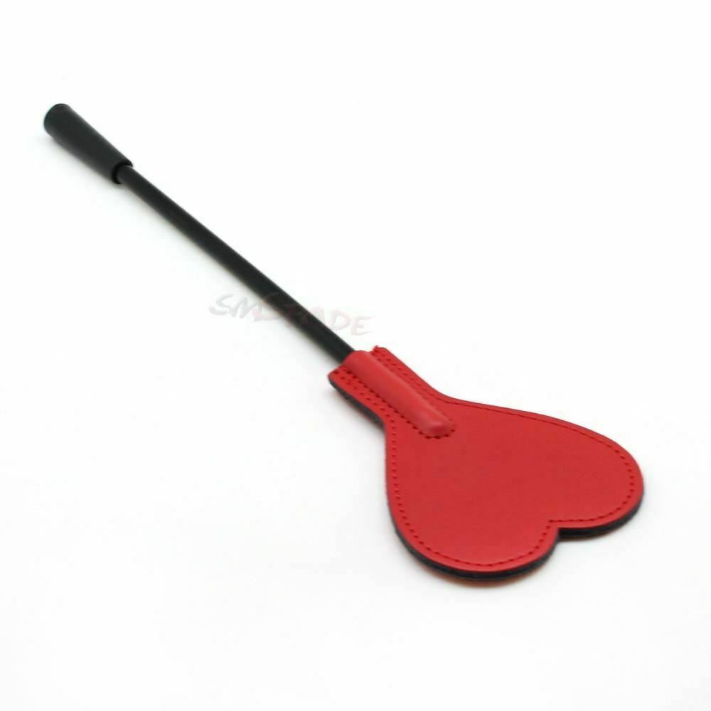 Bdsm Heart Riding Crop Spanking Whip Red Impact Play Fetish