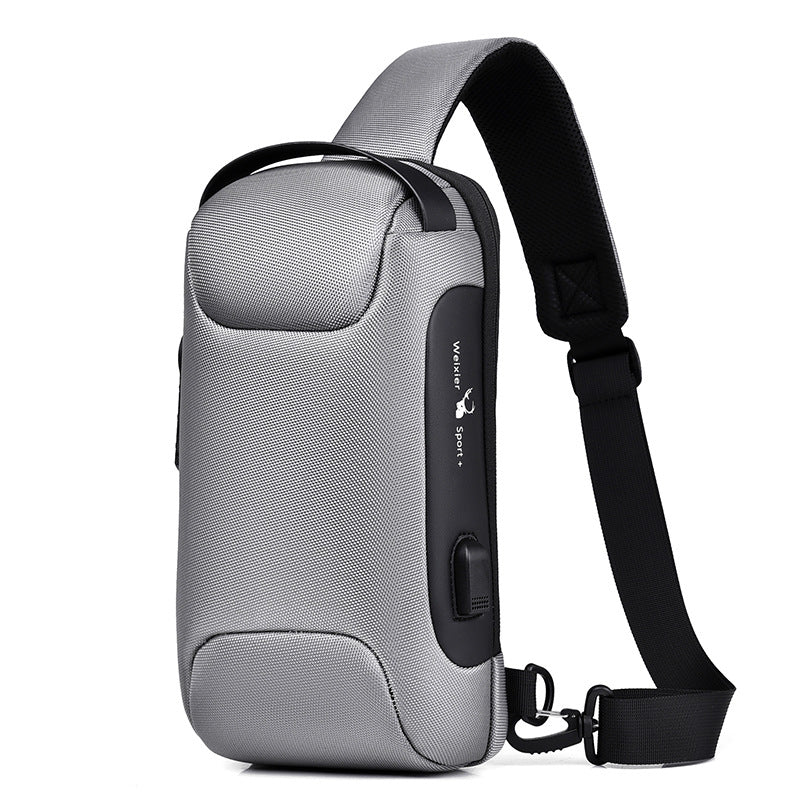 Waterproof Usb Antitheft Bag Men Oxford Crossbody Shoulder Sling Multifunction