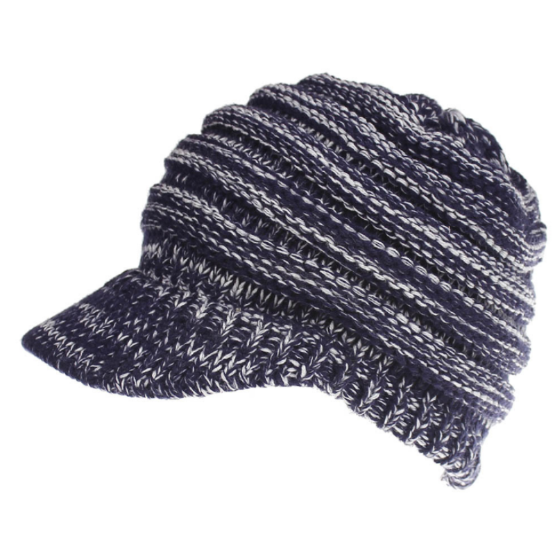 Women Ponytail Beanies Autumn Winter Hats Soft Knitting Caps Warm Ladies Skullies