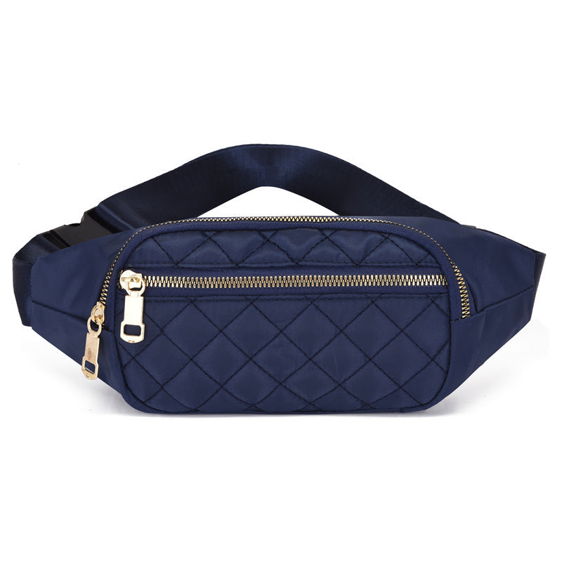 Rhombus Fanny Packs For Women Crossbody Waist Bags Sports Hiking Cycling Running