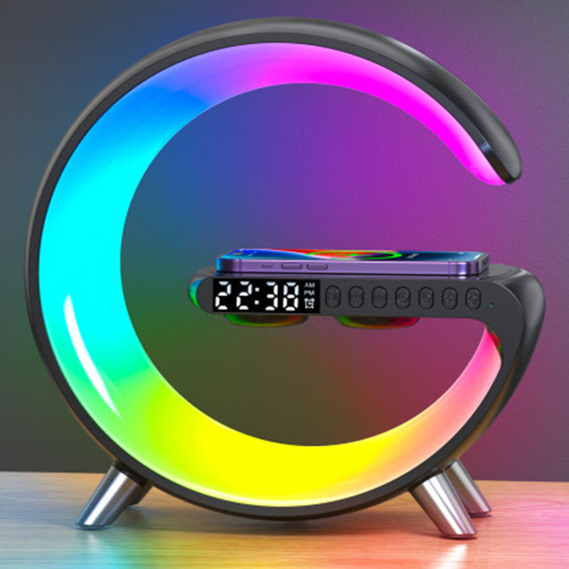 Smart Bluetooth Wireless Charger Bedside Table Lamp Alarm Clock