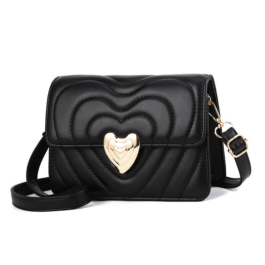 Elegant Heart Love Lock Handbag Crossbody Bag Women