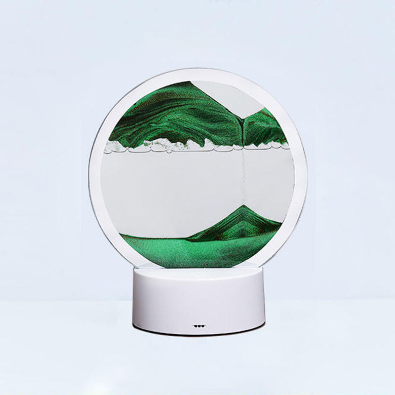 Sand Painting Lamp Remote Control Rgb Led Night Light Quicksand Table Desk