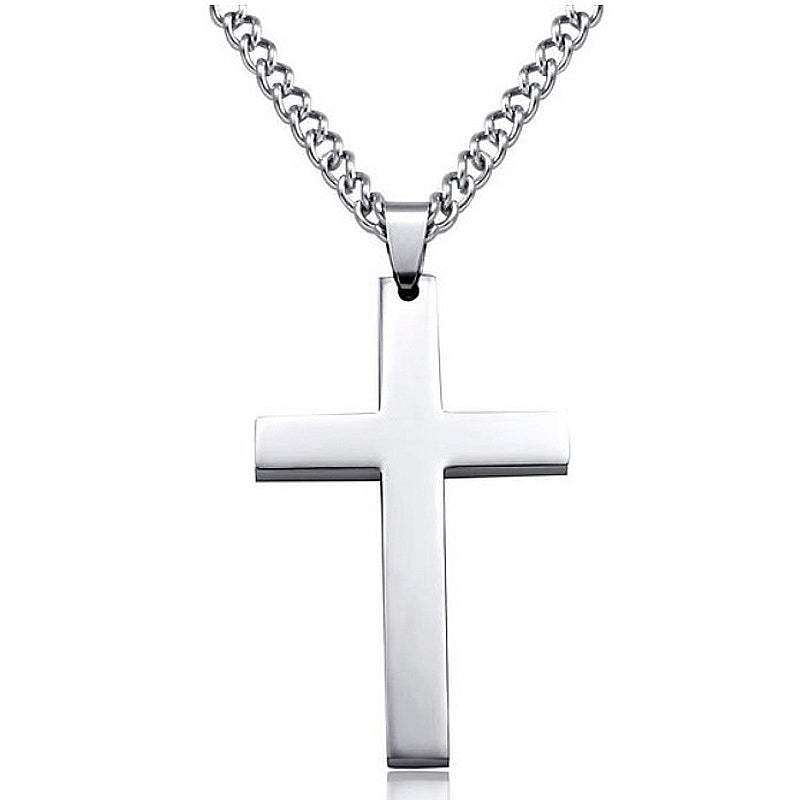 Classic Cross Necklace Men's Pendant Fashion Stainless Steel Jewelry Accessories