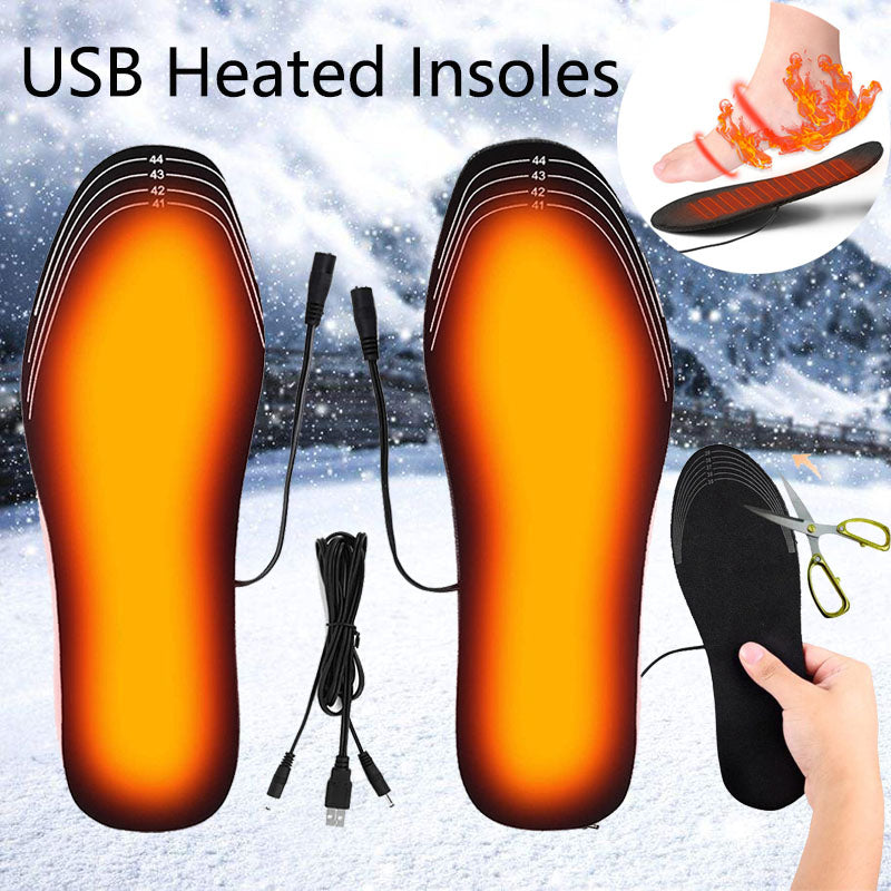 Usb Heated Shoes Insoles Can Be Cut Winter Warm Heating Pad Feet For Boots Sneaker