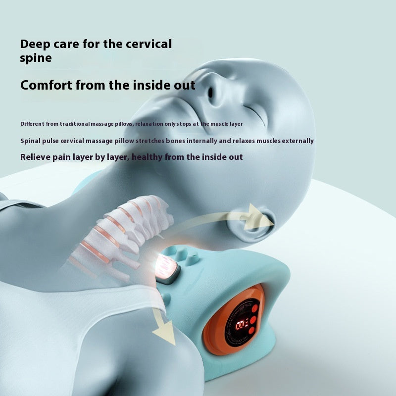 Neck Massager For Adults Cervical Spine Relief Portable Acupuncture Point Pillow