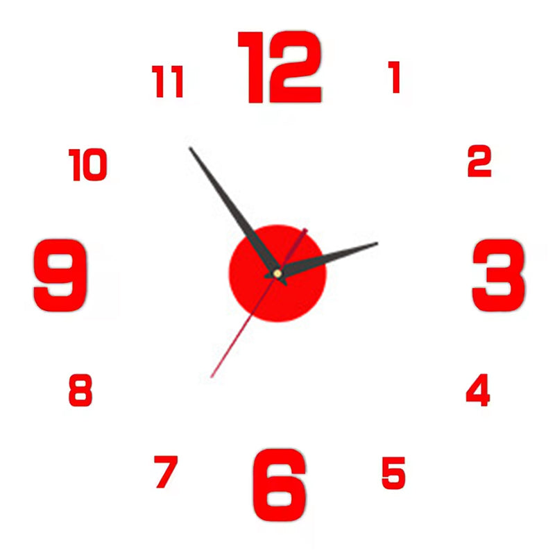 Diy Frameless Creative Wall Clock Decal: A Silent And Stylish Addition For Home Decor Ideal Living Rooms Offices