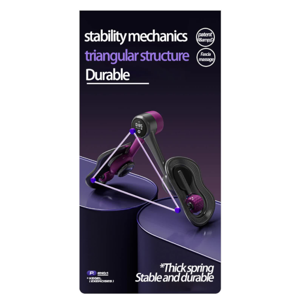 Dark Purple Multi Function Pelvic Floor Muscle Trainer Thigh Trimmer 360 Rotatable Leg Fitness Tool