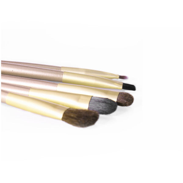 5 Pieces Professional Eyeshadow Brush Makeup Kit Designer Tools Gold