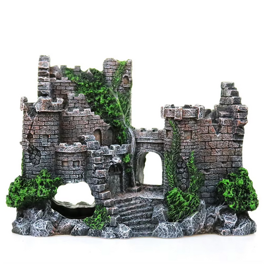 Sweethome Resin Ancient Castle Artificial Ornaments Fish Tank Aquarium Decor