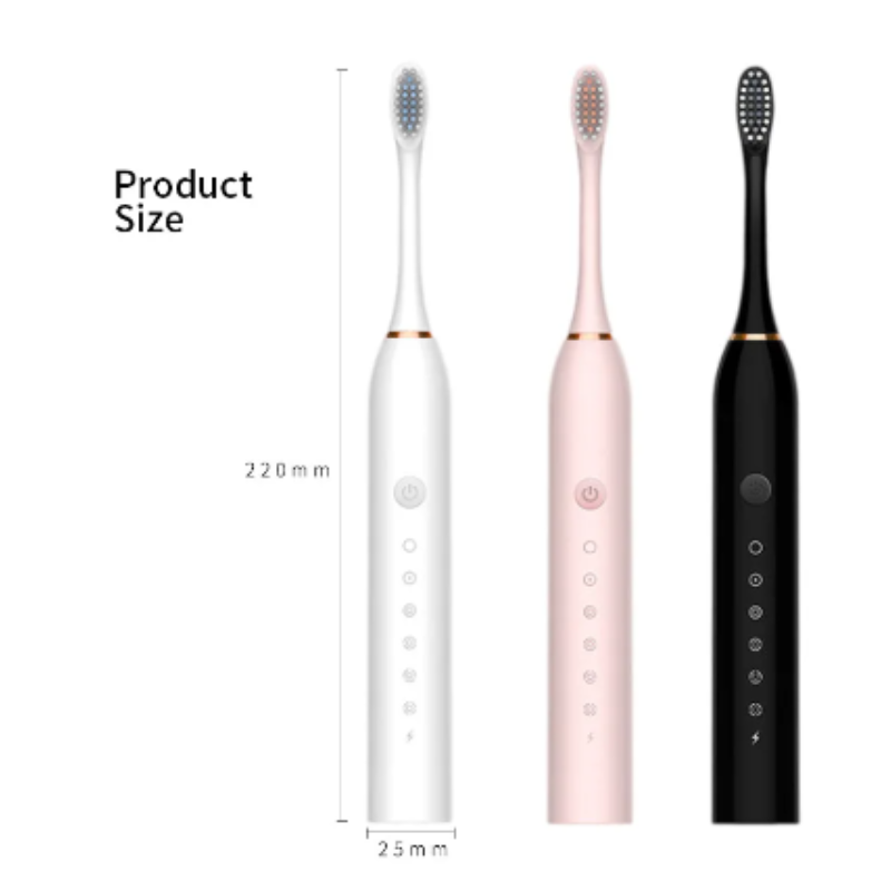 Smart Electric Sonic Toothbrush Rechargeable Usb Electronic Teeth Brush Ipx7 Waterproof Whitening Clean 4 Replacement He