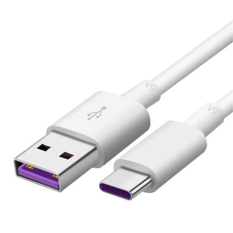 5A Super Charge Cable For Huawei P20 Pro / Mate P10 P9 White