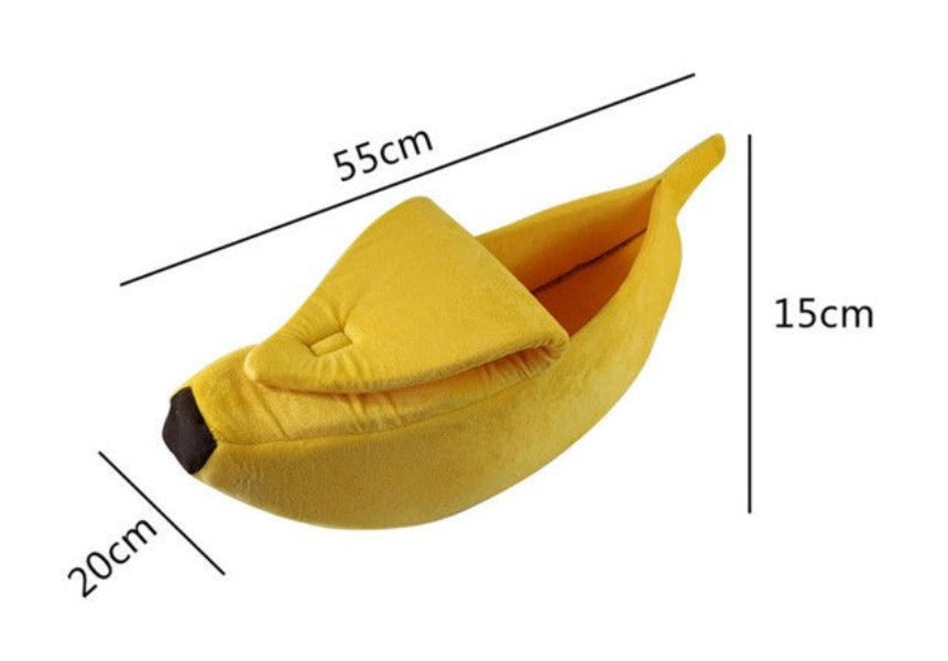 Cute Banana Shape Pet Bed Dog Cat Sleeping Nest