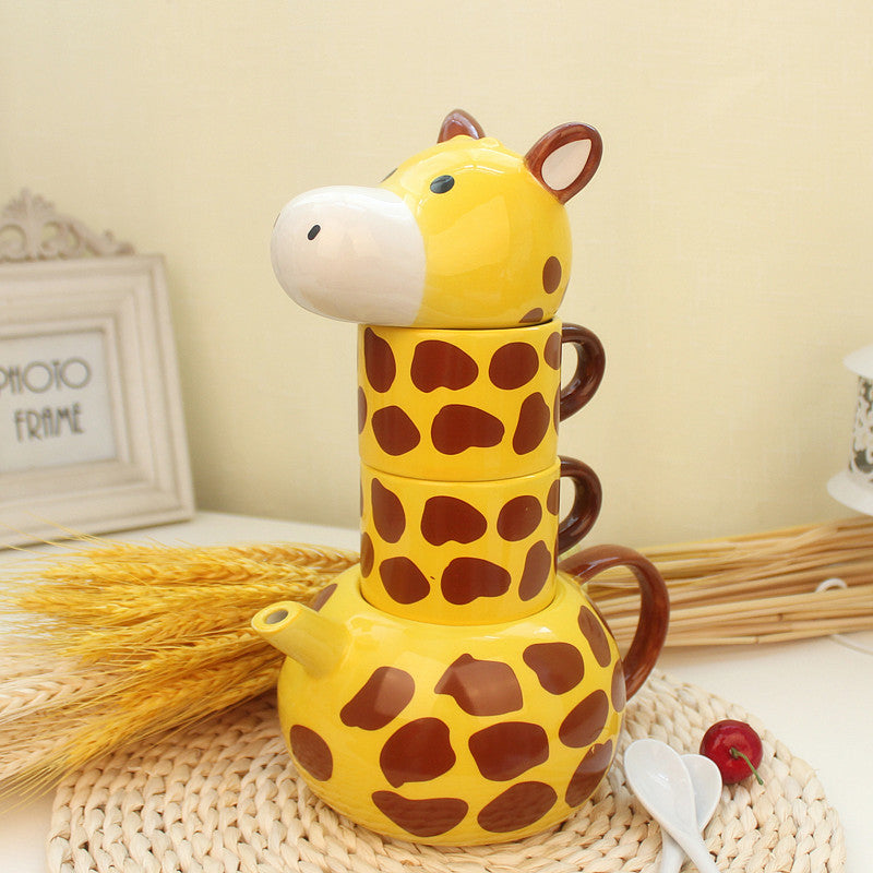 Creative Ceramic Giraffe Mug Set For Homeware Kitchenware Collectables