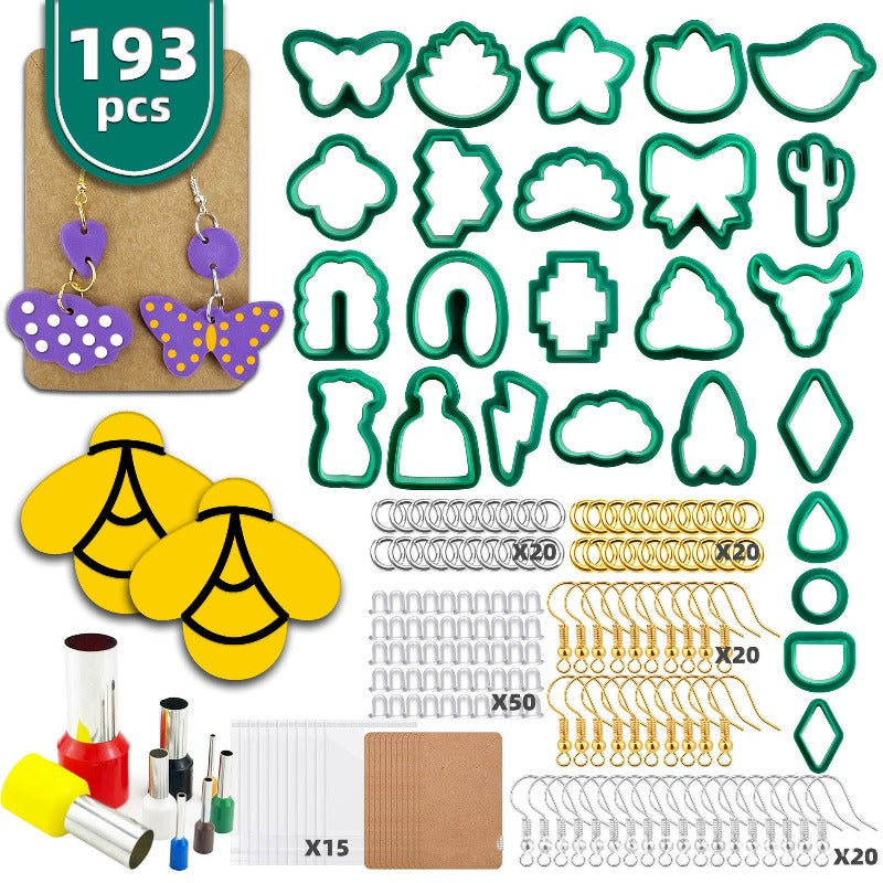 193Pc Polymer Ear Ring Clay Cutter Mould