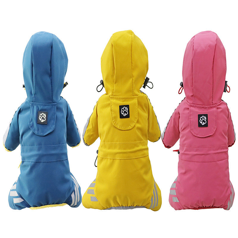 Dog Raincoat Full Package Four Feet Waterproof Cape Pet Products