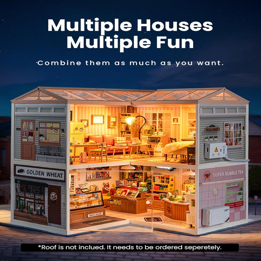 Robotime Rolife Happy Meals Kitchen Miniature House Kits Dolls Model