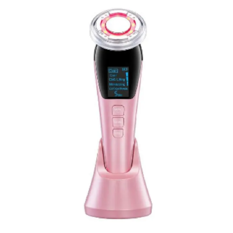 5 In 1 Ems Face Mesotherapy Electroporation Led Photon Lifting Beauty Skin Facial Care Neck Massager