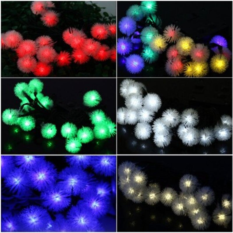 5M 20 Led Solar String Light For Xmas Party Blue