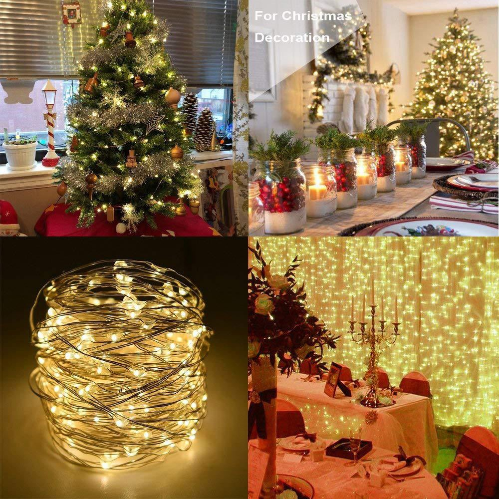 5M/10M/20M/30M Copper Wire String Lights Battery Powered Waterproof Indoor Outdoor